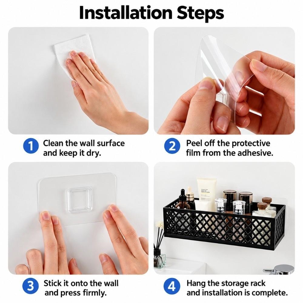 Black White Color Bathroom Organizer Raised Bracket Bathroom Storage Holder Sink Countertop