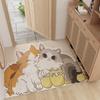 Cartoon Entrance DIY Cuttable Non-Slip Door Mat for Dust Removal and Pet Use