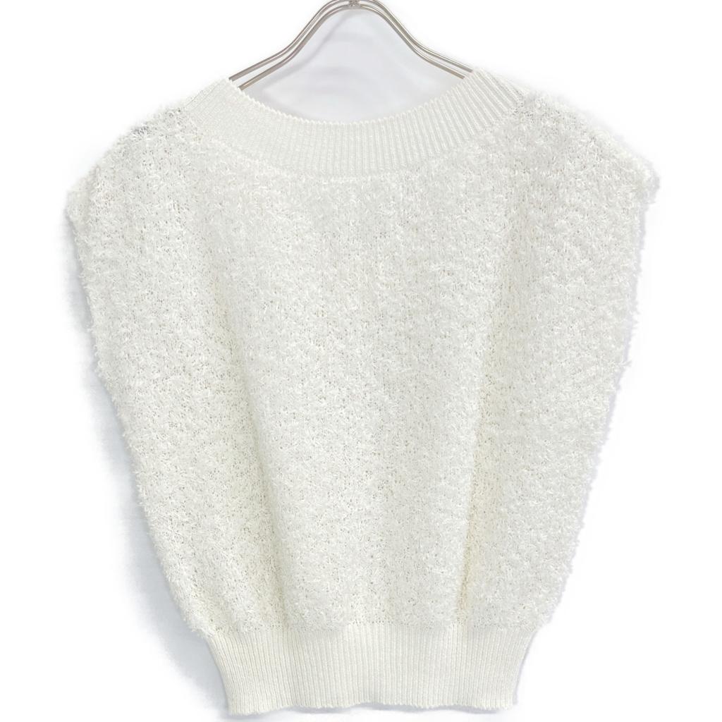 ANAYI 25 Year Old White GIMA Feather V Pullover Tops 36 whiteUsed
