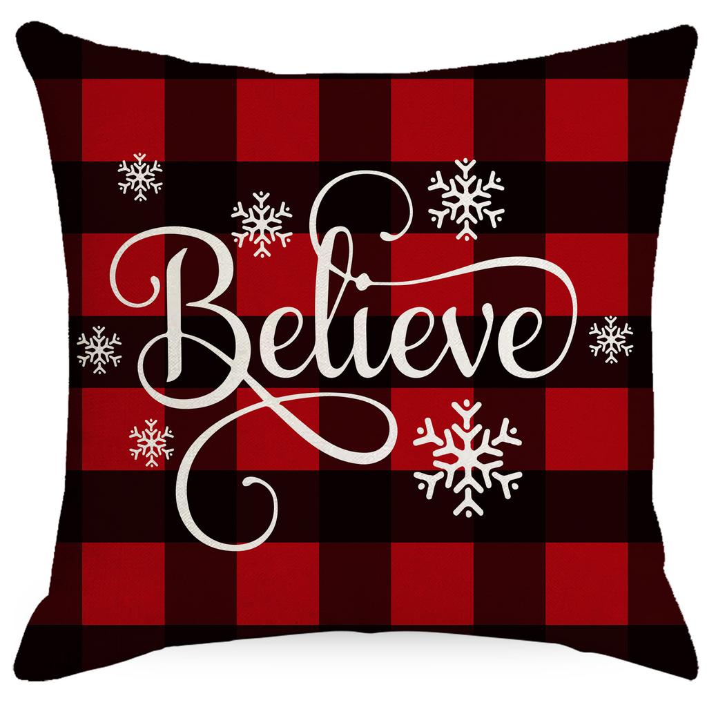 New Christmas Pillowcase Living Room Sofa Bedroom Cushion Pillow Model Room Home Holiday Decoration