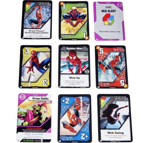 UNO Ultimate Marvel Card Game Add-On Pack with Spider-Man Character Deck & 2 Collectible Foil Cards, Collectible Gift for Kids, Ages 7+