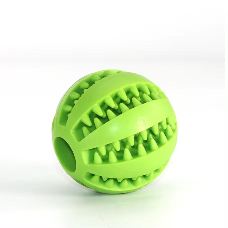 5cm Natural Rubber Pet Dog Toys Dog Chew Toys Tooth Cleaning Treat Ball Extra-tough Interactive Elasticity Ball for Pet Products