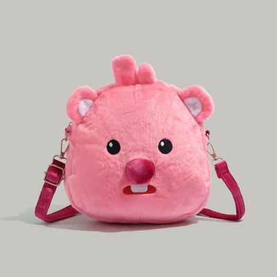 Cute Little Beaver Ruby Loopy Plush Doll Crossbody Bag Birthday Gift Doll Pillow Mini Bag