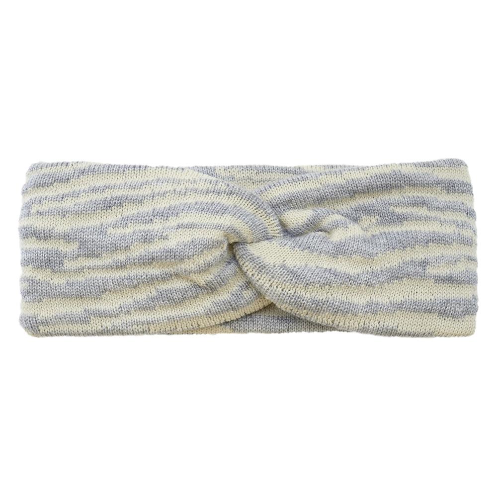 Striped Knit Headband for Women Crochet Ear Warmer Soft Warm Turban Headwrap Stretch Headbands Winter Hair Accessories