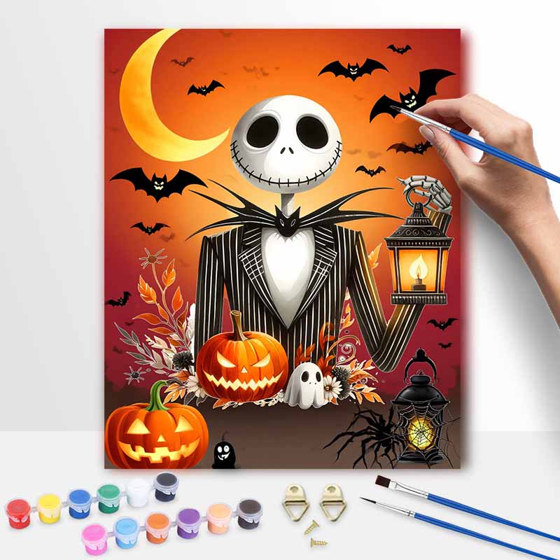 Disney Jack Skellington oil painting handmade painting kit diy home room decoration gift 20x30cm