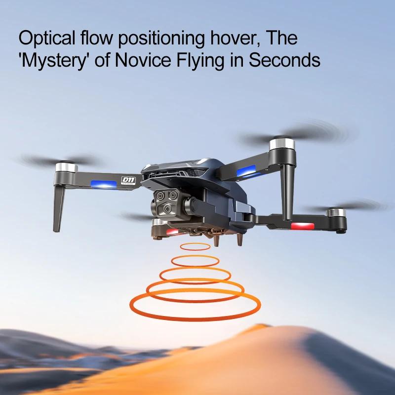 2024 New D11 Drone  HD Dual Professional Wifi FPV Obstacle Avoidance Folding Quadcopter Gradient Flowing Lights Toy RC