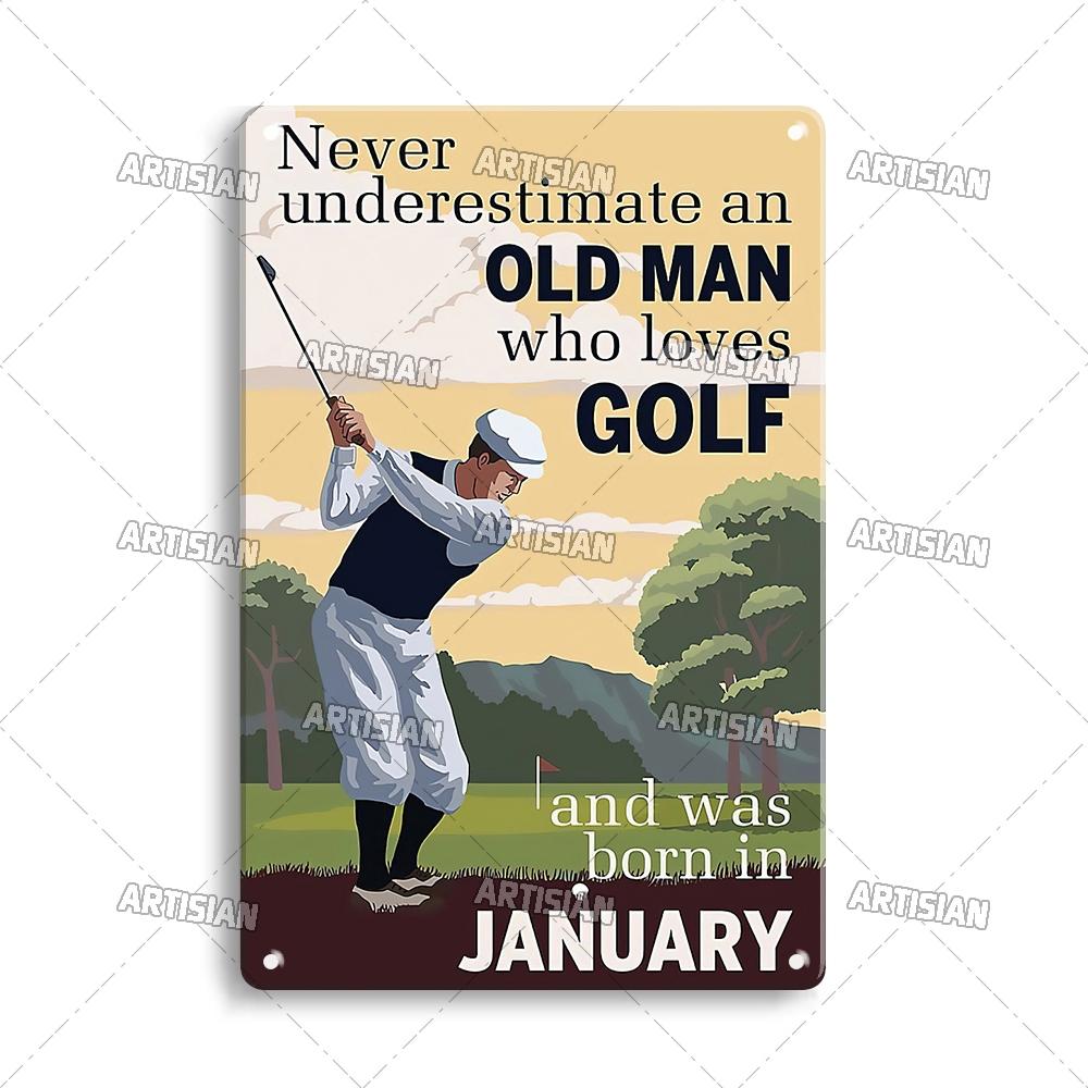 Artisian Sport Metal Plate Golf Tin Sign Vintage Decorative Poster Wall Decor Garage Bar Pub Club Hotel Kitchen Home Man Cave