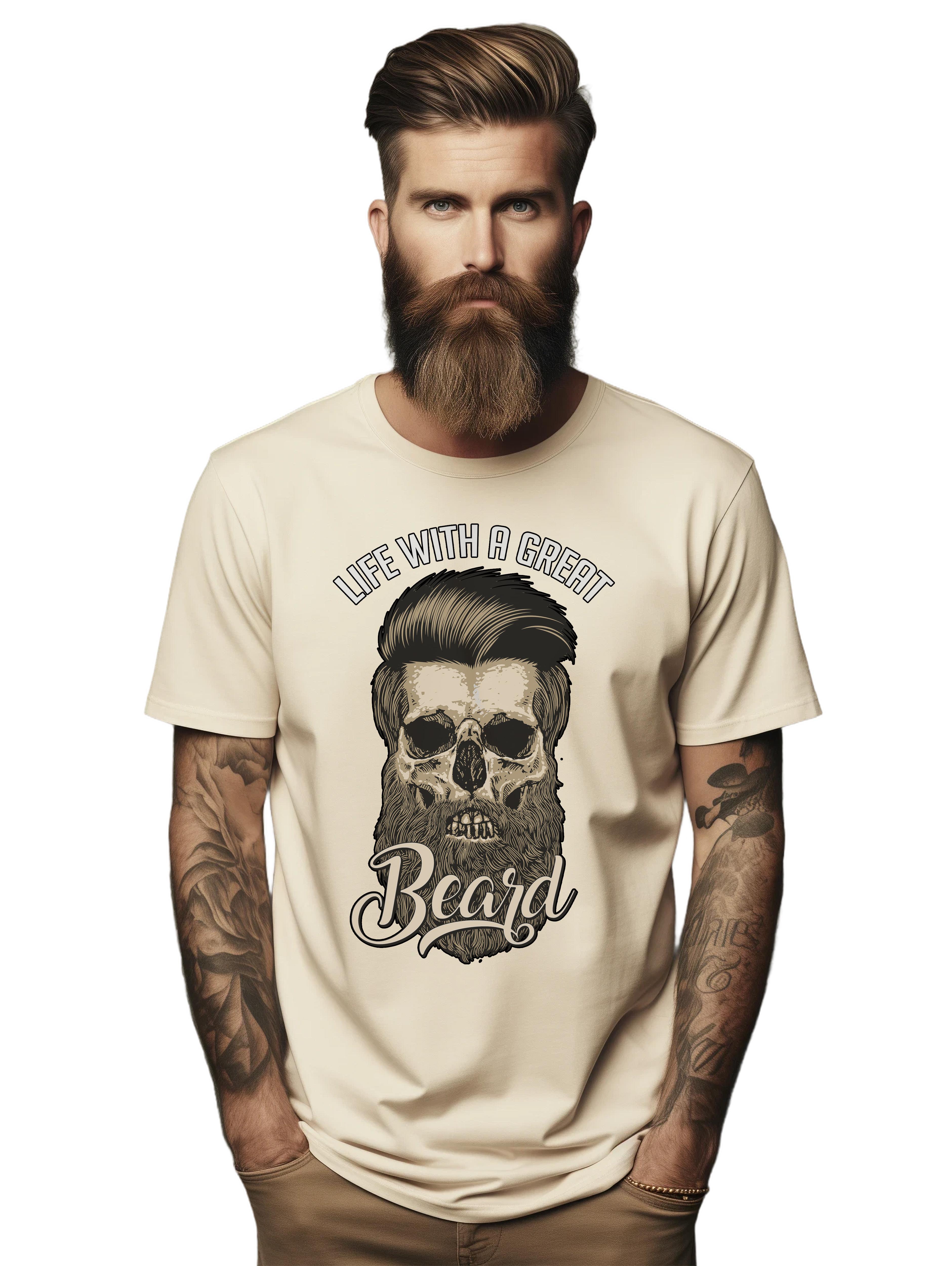 

PrintBar Life with a Great Beard t-shirt - Funny and Bearded! Funny t-shirt, Uni XL