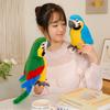 Lifelike Parrot Plush Toy Lovely Cartoon Macaw Doll Stuffed Simulation Bird Animal Plush Doll Birthday Gift for Kids Home Decor