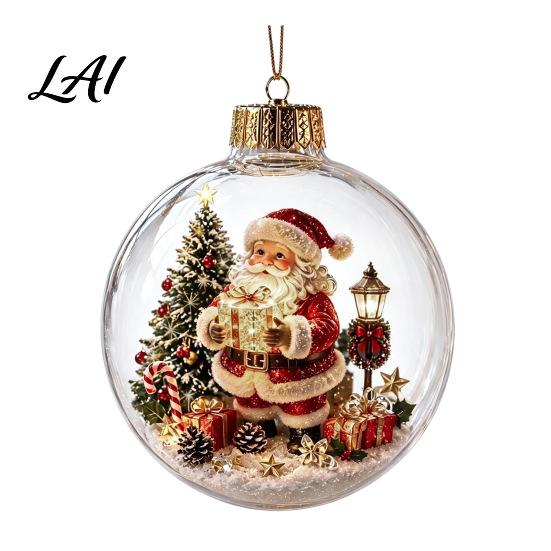 Feestelijke Feestartikelen Kerstverhaal Ornament Acryl Hangende Engel Kerstman Bedankjes Snoephuis Ontwerpen Balvorm Decoratie voor Boom