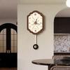 Nordic Pendulum Clocks Art Aesthetic Elegant Silent Wall Clocks Creativity Watches Home Room Decoration Interior Ornaments