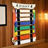 Karate Belt Display Holder Karate Belt Organizer With Hanger And Stickers Sports Equipment Storage Organizer Rack For Children