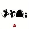 Lovely Mouse Black Car Decals Auto Window Bumper Body Removable Vinyl Decals Animal Auto Accessories Water-Repellent Ornament