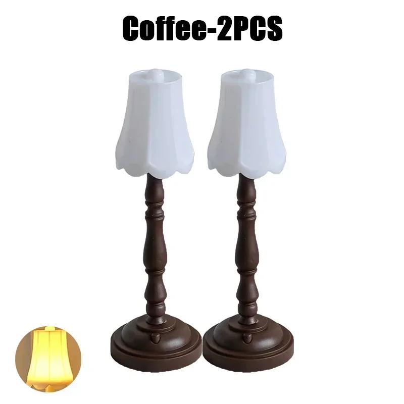 Mini Retro Small Table Lamp Desk Decoration Living Room Decoration Bedside LED Mini Model Night Lights Ornaments