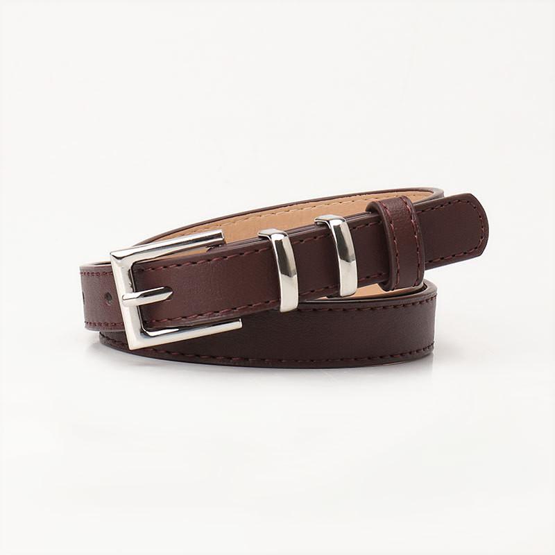 Fashion Womens Leather Belt With Pin Buckle For Casual And Office Wear