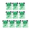 10 Stück Leuchtender Panda Lustig Niedlich 3D Harz Sitzender Panda Mikro-Landschaftsfiguren Miniaturgartendekoration DIY Basteln