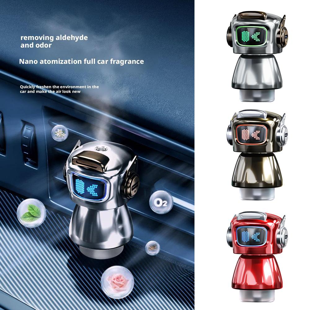 Car Air Freshener Perfume Diffuser Fragrance Spray AI Intelligent Robot Aromatherapy With Vehicle Air Outlet Decor Accessories