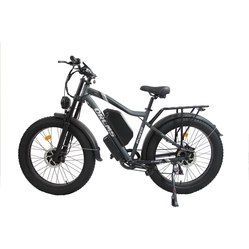 ORLMS MX500 Gold/Grey 2000W Dual Motor+52V25AH Detachable Battery 26 * 4.0-inch Tire Maximum Speed 60KM/H Electric Bicycle