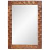 Bathroom Mirror with Acacia Brown Surface 50 x 70 x 2.5 cm