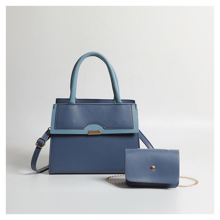 2024 New European And American Retro Shoulder Bag Vintage Style Colorblock Large Capacity Crossbody Bag