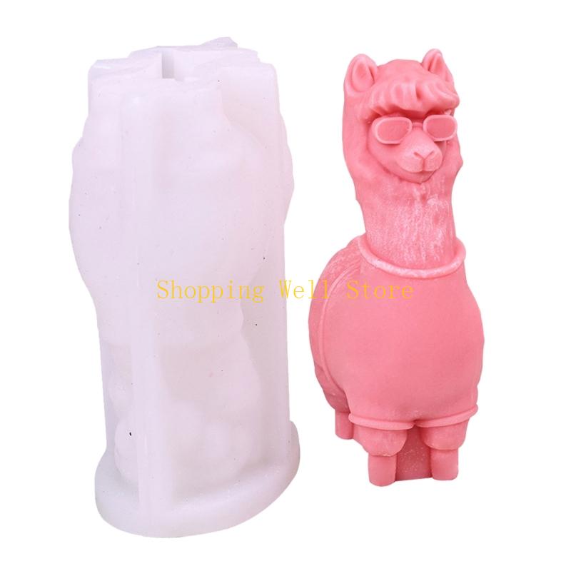 KX4B Silicone Moulds Alpacas Molds Baking Molds Epoxy Resin Molds Plasters Molds Animal Shaped Castings Molds Soap Molds
