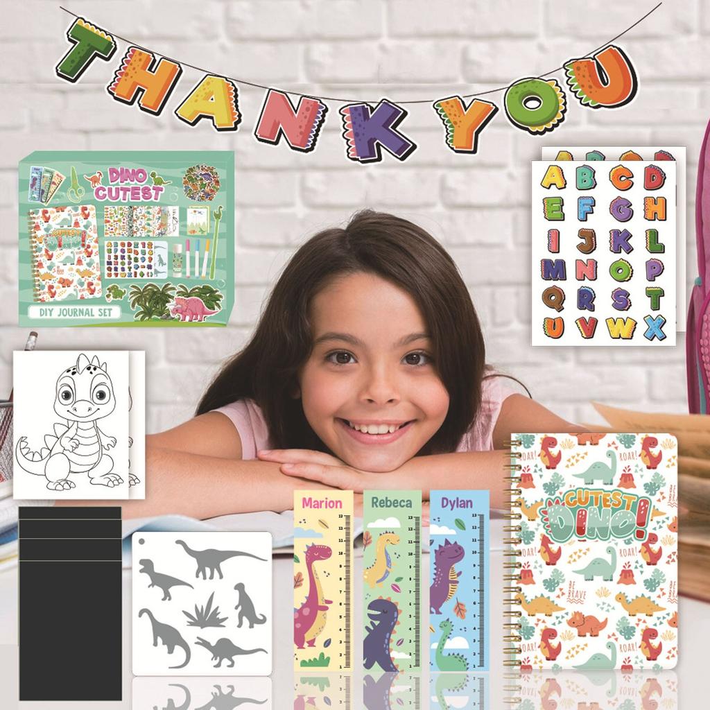 Dinosaurus Dagboek Set, Creatieve Verjaardagscadeaus En Speelgoed, Kinder Scrapbook Dagboek Set, Creatieve Verjaardagscadeaus En Speelgoed1ml
