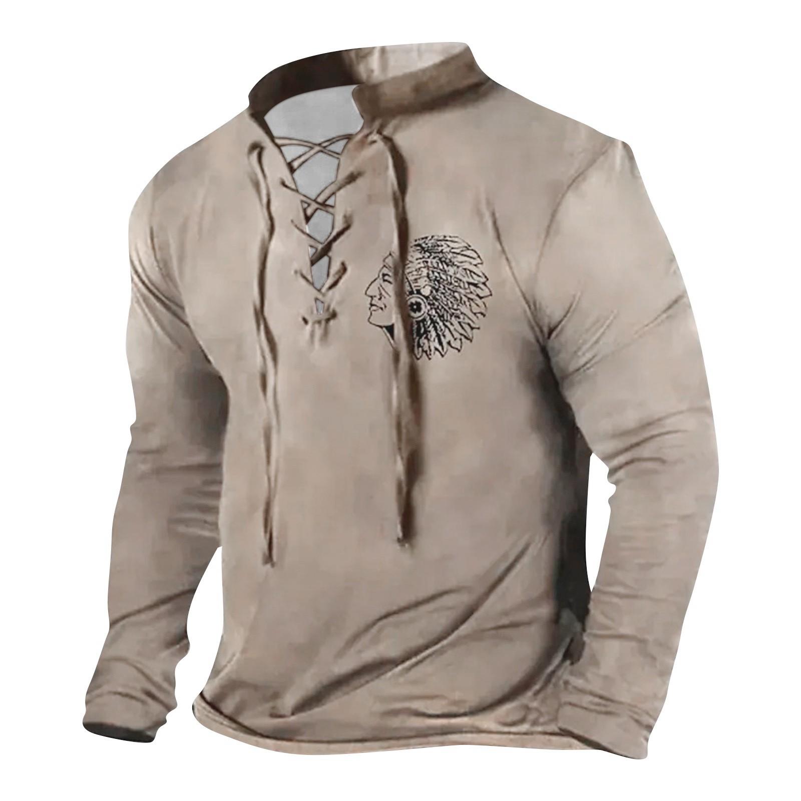 

Мужская модная повседневная рубашка с длинным рукавом и принтом в стиле ретро, ​​верхняя блузка XXXL