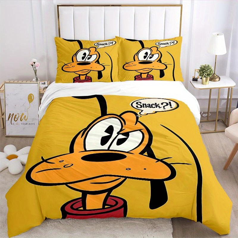 3pcs set Pluto1pc of quilt cover+2pcs of pillowcase, no core, print bedding, All Seasons Bedroom Setting013