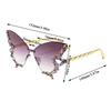 Tint Color Butterfly Sunglasses UV Protection Rimless Sun Glasses Cat Eye Sunglasses  for Women