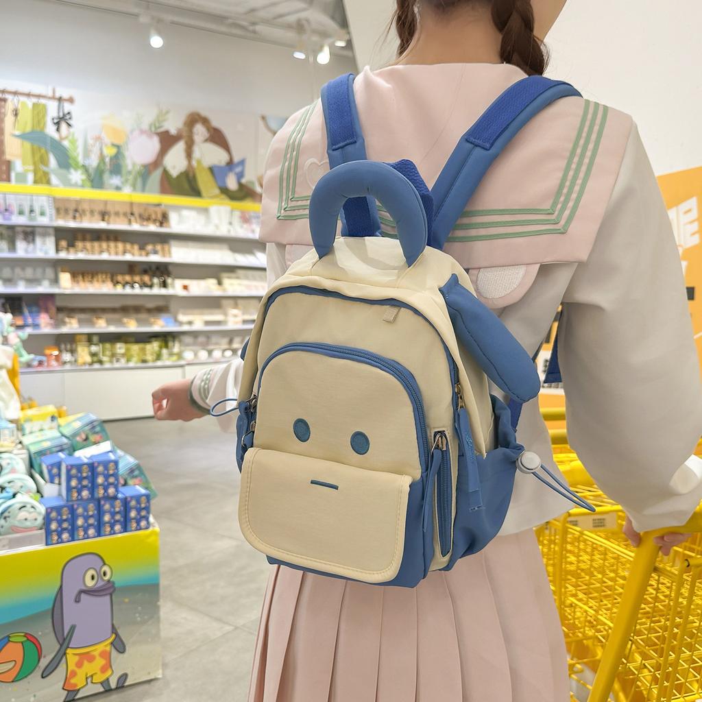 Schoolbag cartoon wind small backpack female student ins cute and lightweight casual small backpack Japanese cartoon daily small schoolbag