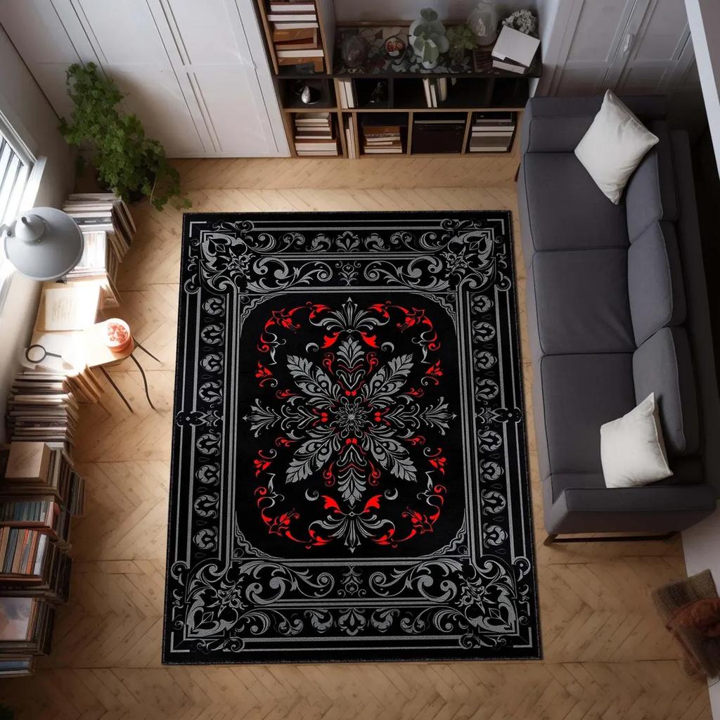 Persian Area Rug, Classic Patterned Carpet, Elegant Vintage-Inspired Floor Mat for Living Room or Bedroom Rug