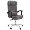 349745 vidaXL Fauteuil de massage inclinable de bureau Gris Similicuir