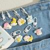 Cartoon Cute Cloud Keychain Kawaii Sweet Keychain Pendant For Women Girls  Versatile Backpack Decoration Accessories Gift