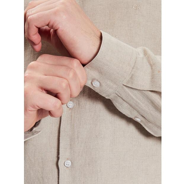 Рубашка Calvin Klein Linen Solid Slim Shirt