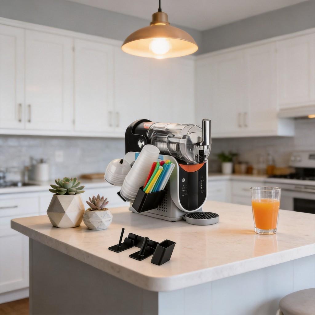 Modern Minimalist Plastic Wall Mount Cup Organizer For Kitchen And Office Use