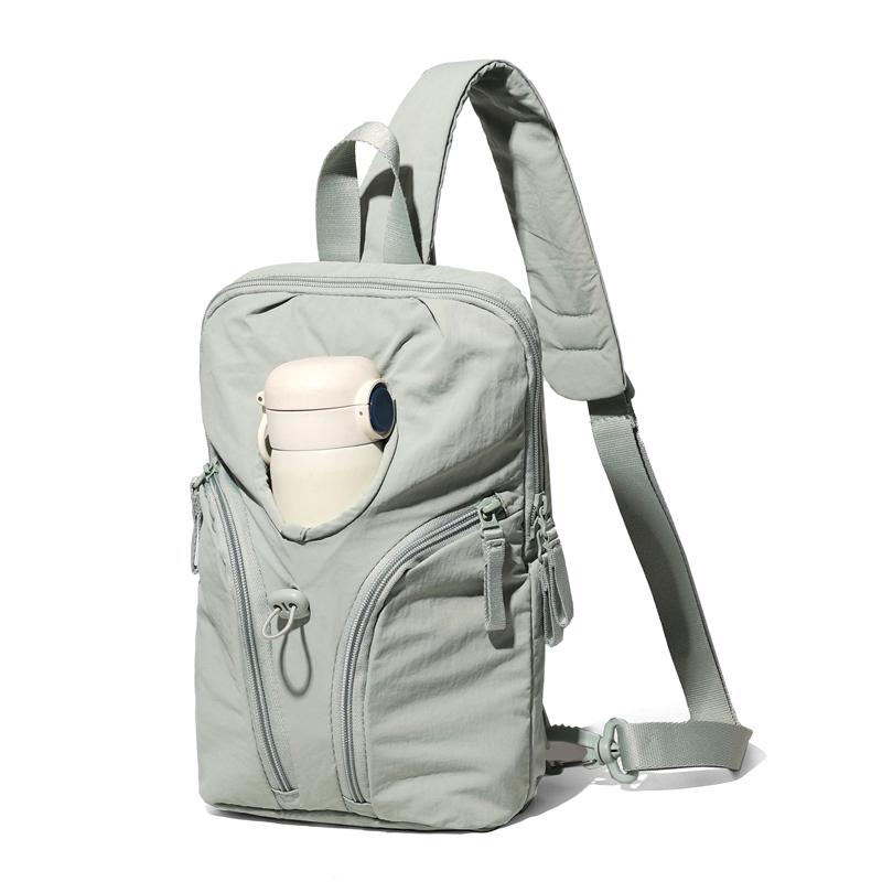 Multifunkční náprsní taška Pánská taška přes rameno Dámská velkokapacitní sportovní crossbody taška s držákem na vodu