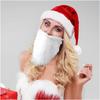 Lustiger Weihnachtsmannbart Weißer Falscher Bart Weihnachten Weihnachtsmann Bart Kostüm für Jugendliche Erwachsene Verkleidung auf Weihnachtsfeier Accessoires