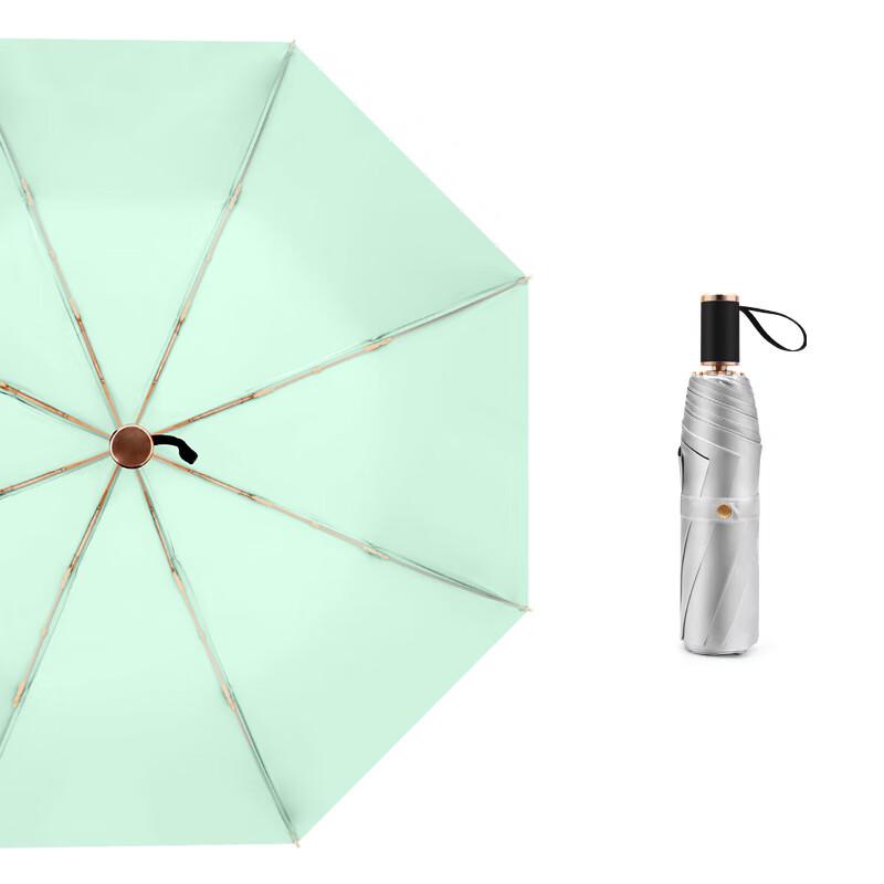Gilded Ribs Titanium Silver Double-Layer Umbrella