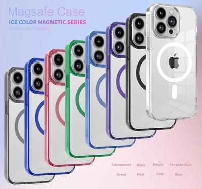 MagSafe Shockproof Magnetic Wireless Charging Case for iPhone 15Plus 15Pro Max/13 Pro Max/14 Pro Max/12 Pro Max Clear Silicone Phone Bumper Cover Case