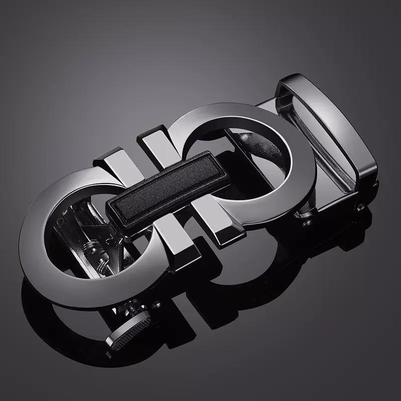 Men's High-End Leather Belt with Automatic Buckle: Durable, Stylish Gift for Young and Middle-Aged Fashion Trends
