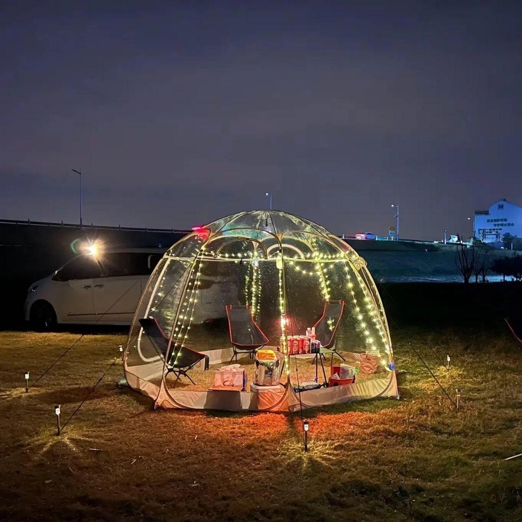 Starry Sky Transparent Bubble Tent: Cozy Outdoor Dining & Sunroom No-Setup Required