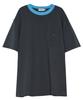 MAYOL Color Block Short Sleeve Crew Neck T-Shirt_Carbon Gray