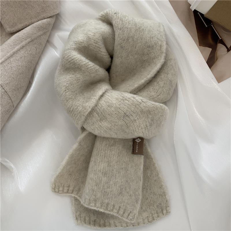 New Scarf Women's Autumn and Winter Korean Version Versatile Plaid Thickened Student Couple Scarf Men's Imitation Cashmere To Keep Warm