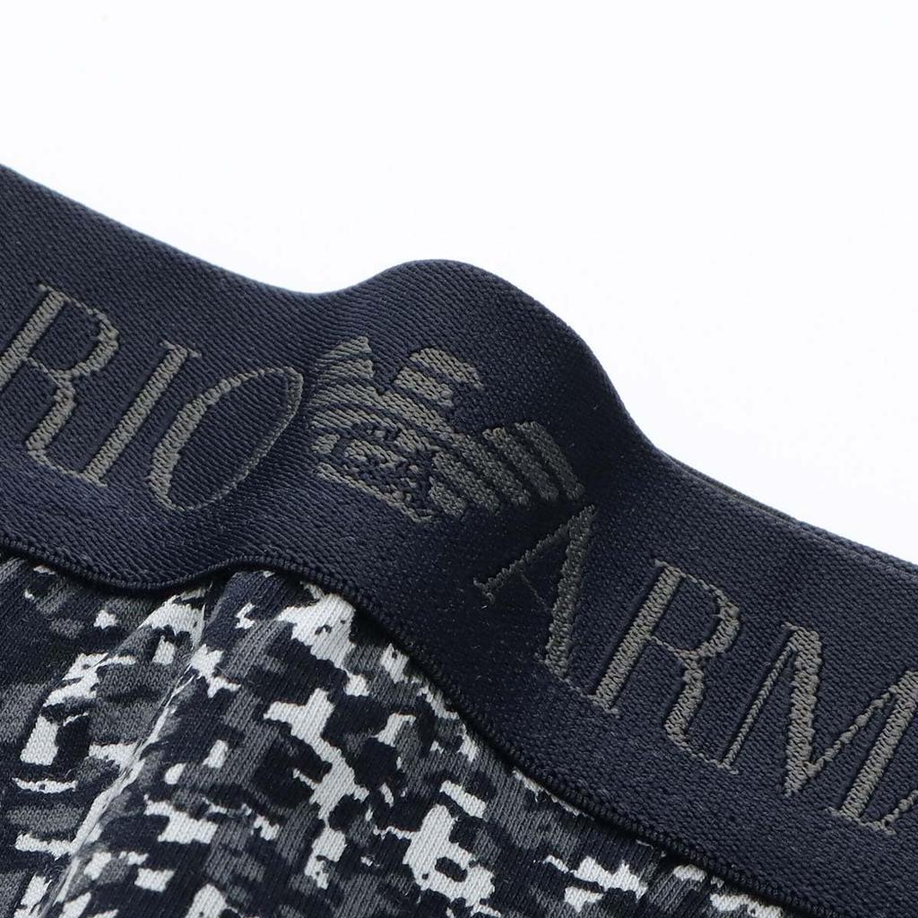 Emporio Armani Classic Pattern Boxer Shorts, Front Closure, EU Size, Men's Underwear, 54007972, 54007972-4-68, Navy
