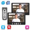 Cameră TFT neagră de 7 inci 2 monitoare Sistem video de interfon pentru sonerie de noapte 815m12