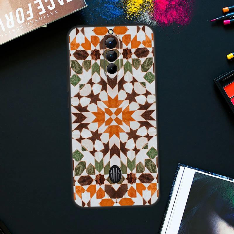 Moroccan Tile Case For ZTE Nubia Red Magic 8 8S Pro Plus RedMagic 9 Pro Plus 6 7 6S 7S Pro 5S 6R 5G Cover