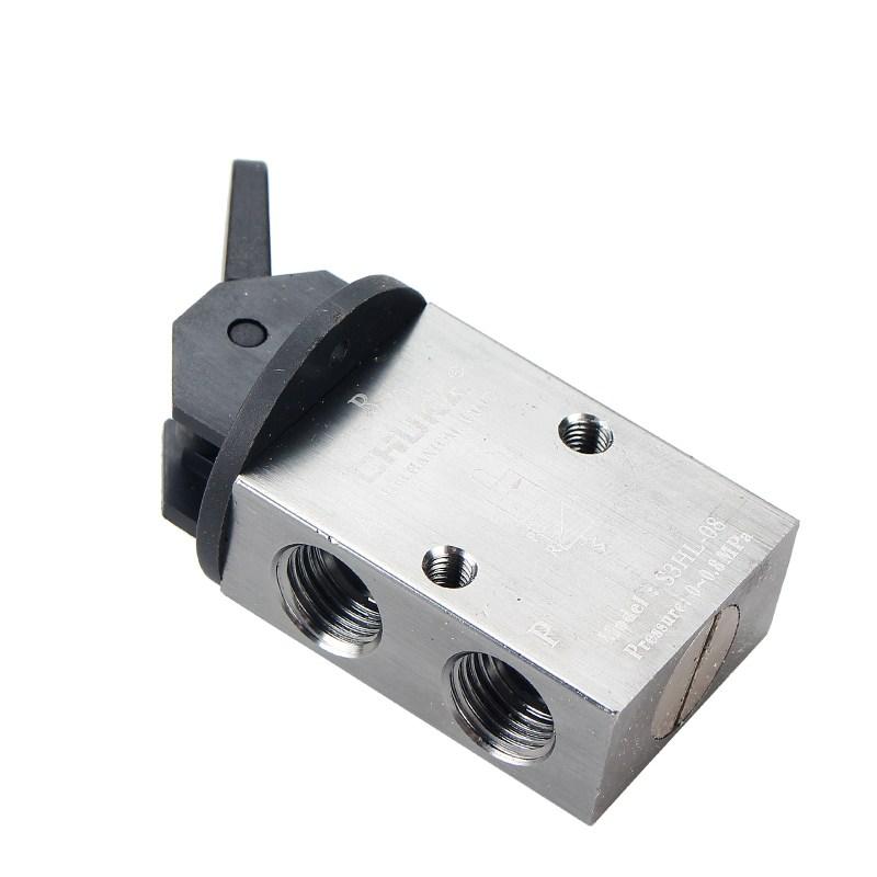 S3HL-08 2 Positionen 3 Wege Manueller Hebelsteuerung Pneumatisches Mechanisches Ventil PT 1/4