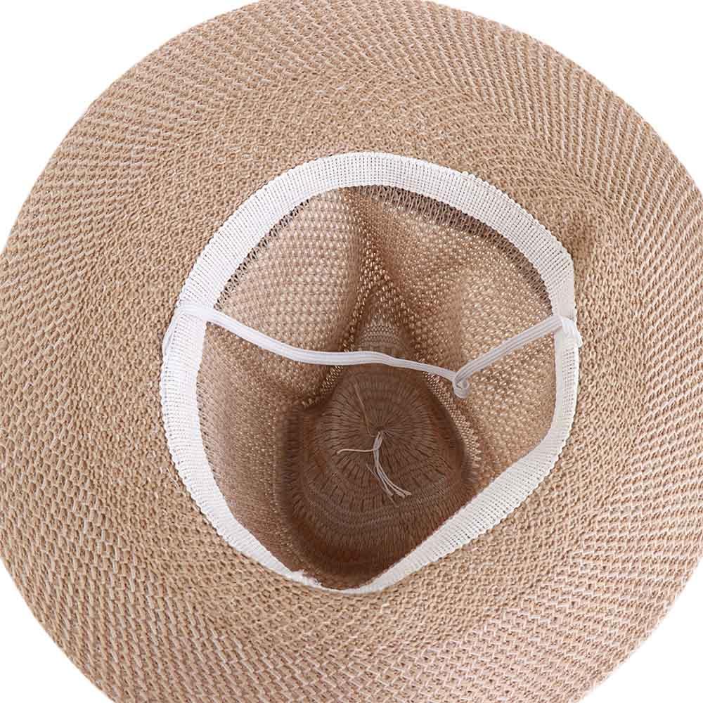 Style Dad Bowler Hat Travel Beach Panama Hat Middle-aged Men Straw Hat Solid Color Old Man Sun Hat