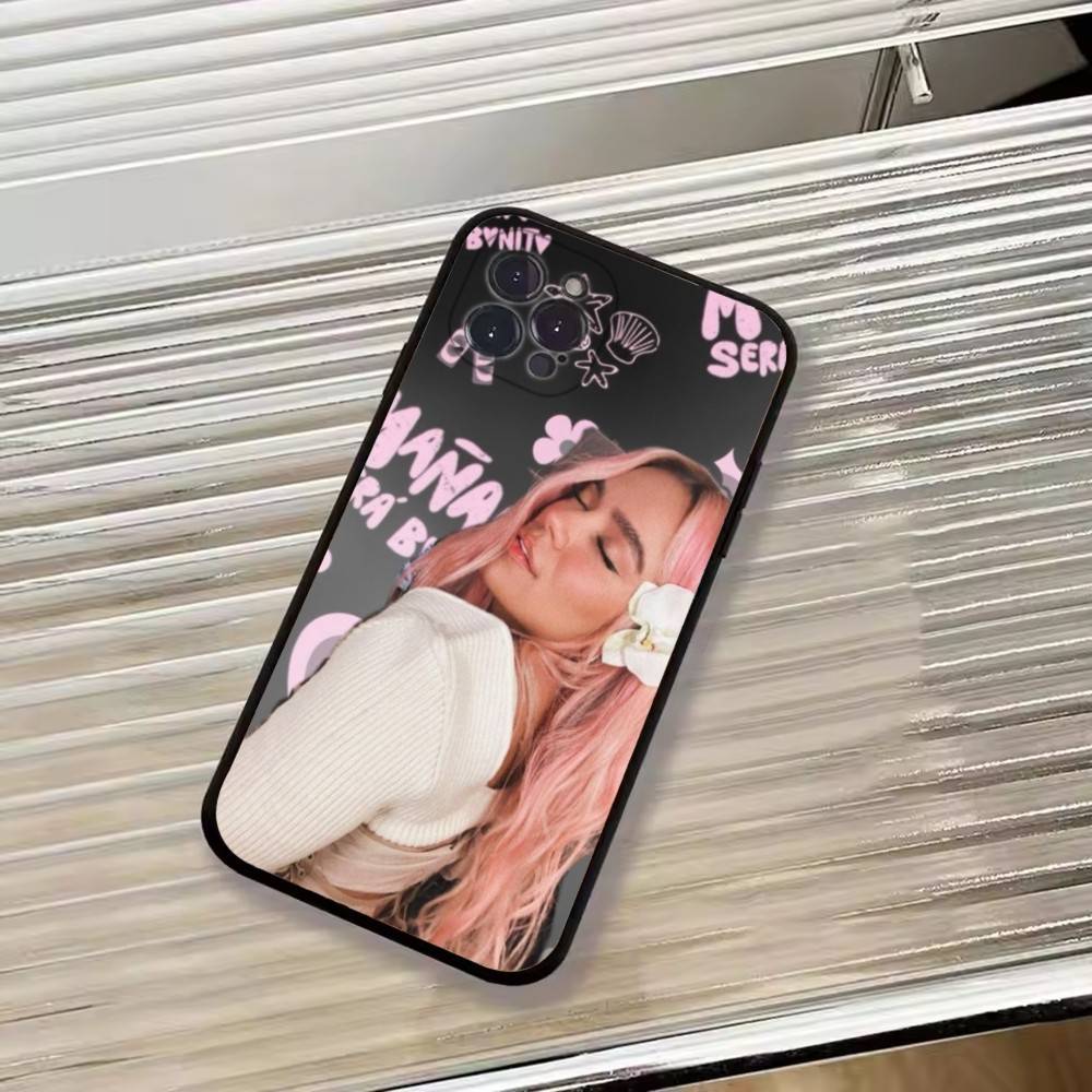 K-Karol G Dibujos Animados Phone Case For iPhone 17,16,15,14,13,12,11 Plus,Pro Max,XS,Soft Silicone Black Cover