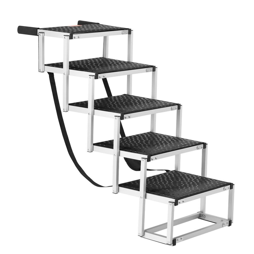 Scala per cani per auto 5 gradini Pieghevole Gradini per cani Alluminio Carico fino a 150 libbre